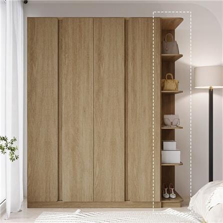 ตู้สูงจบมุมขวา SB FURNITURE SKIFT 19240776 30 ซม. สีไม้อ่อน_2
