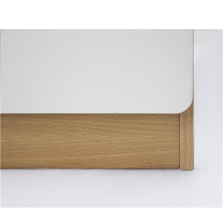 ตู้เตี้ย 3 ลิ้นชัก 3 บานเปิด FURDINI AOMI 120 ซม. สี NATURAL OAK/ขาว_4
