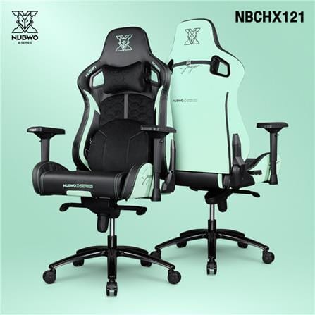 เก้าอี้เกมมิ่ง NUBWO NBCHX121 สีดำ/เขียว_4