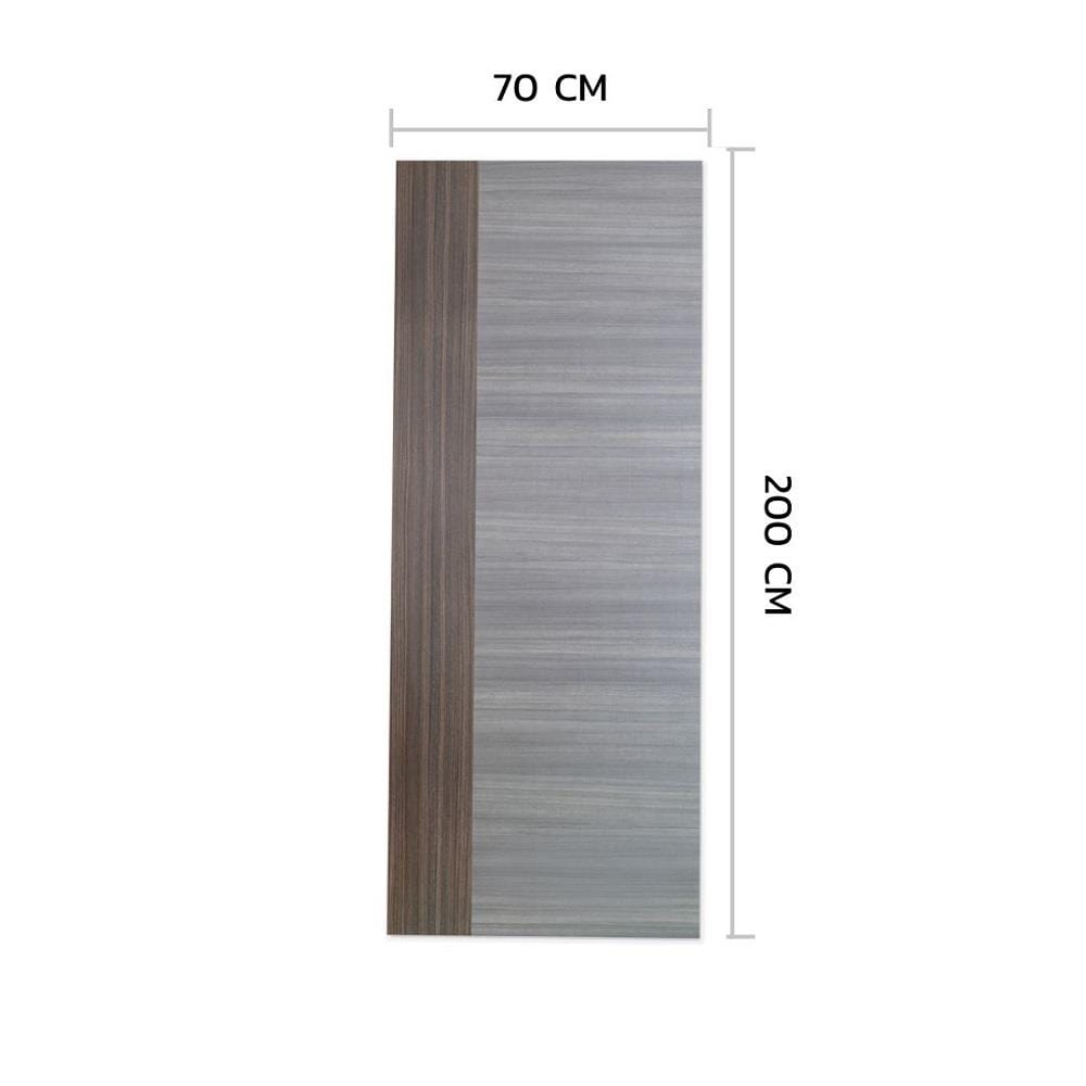 ประตูภายในเมลามีน ไม่เจาะลูกบิด METRO MD390 ATLANTA+MD520 ALTONA 70x200 ซม. สีเทา-โอ๊ค