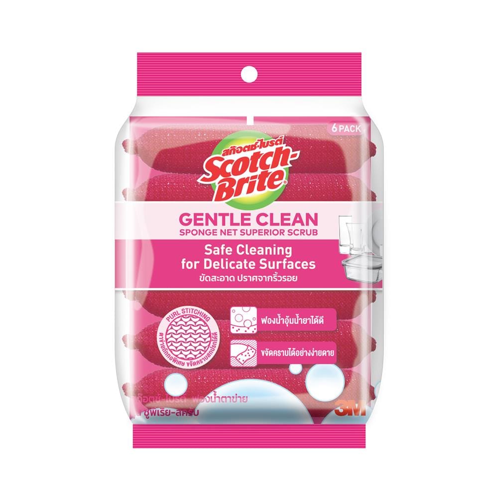 ฟองน้ำตาข่าย SCOTCH-BRITE UPERIOR SCRUB (แพ็ก 6 ชิ้น)