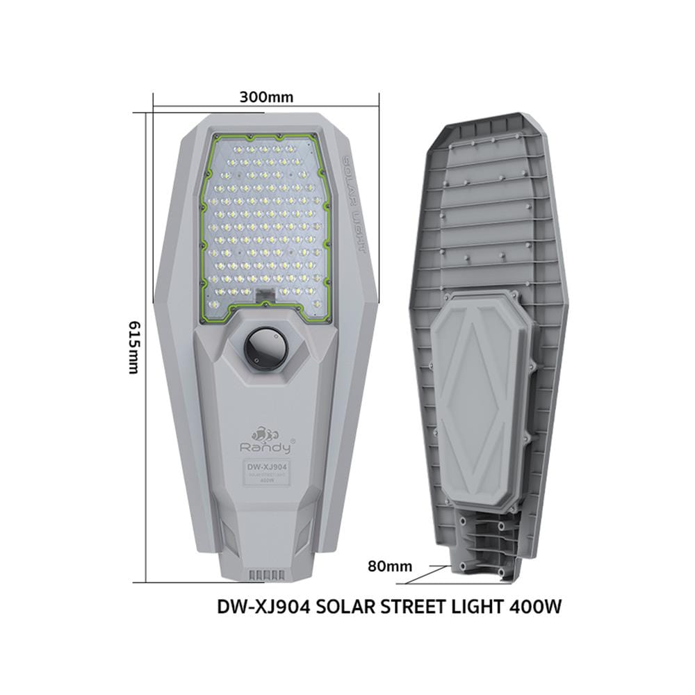 ไฟถนน SOLAR RANDY DW-XJ-904 400 วัตต์ DAYLIGHT สีเทา