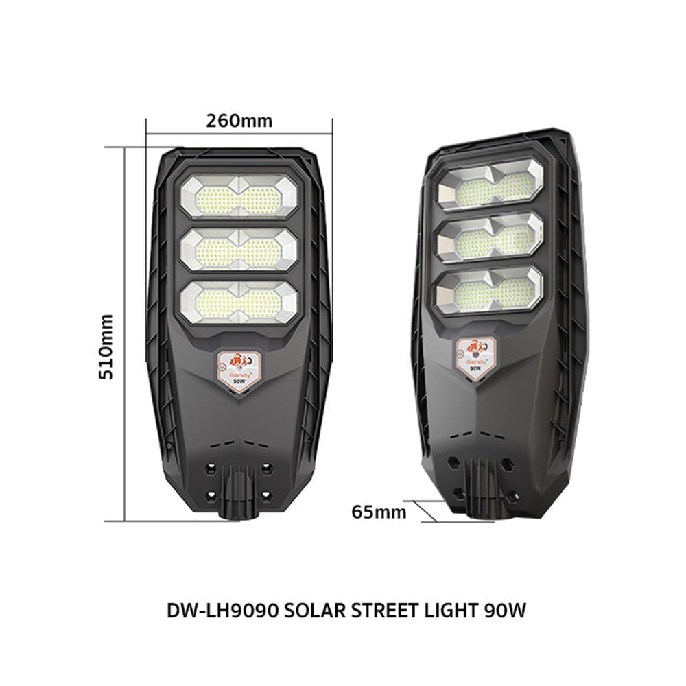 ไฟถนน SOLAR RANDY DW-LH9090 90 วัตต์ DAYLIGHT สีดำ