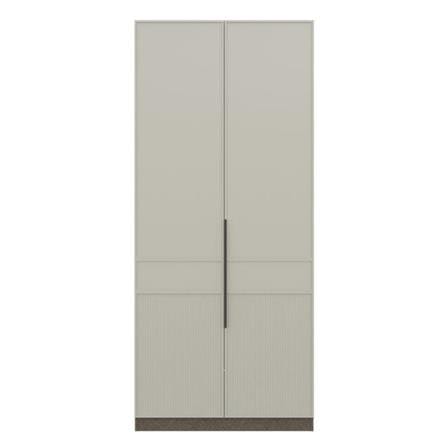 ตู้เสื้อผ้า 2 บานเปิด SB BUILT IN WARDROBE PLUS 59062861 100 ซม. สีเทา_0