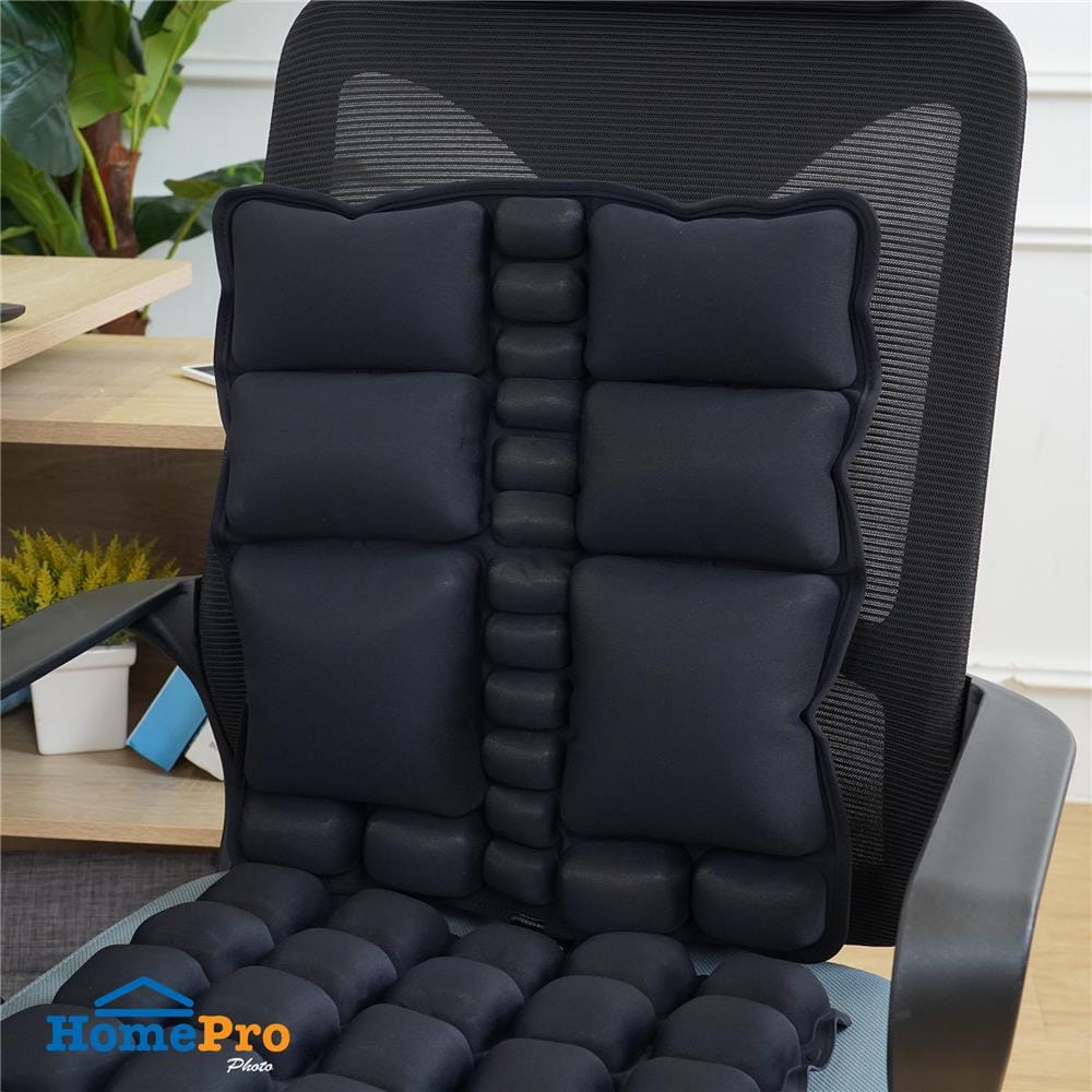 เบาะรองหลังเป่าลม HOME LIVING STYLE AIRTOFU-H 18x16 นิ้ว สีดำ