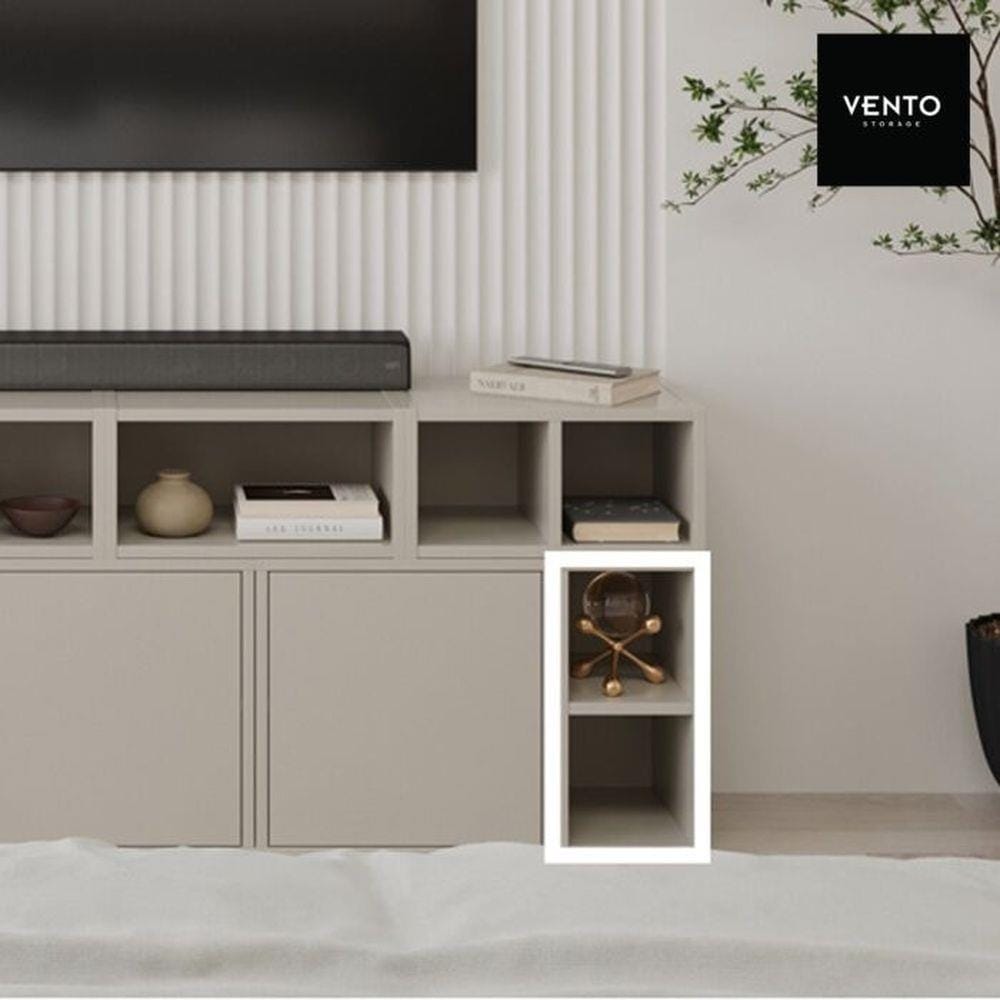 ตู้เตี้ยบานโล่ง SB FURNITURE VENTO 19240071 20 ซม. สีครีม