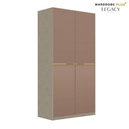 ตู้เสื้อผ้า 2 บานเปิด SB BUILT IN WARDROBE PLUS 59062808 100 ซม. สีวอลนัท_1