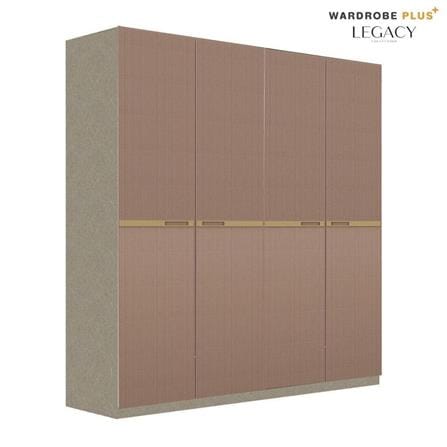 ตู้เสื้อผ้า 4 บานเปิด SB BUILT IN WARDROBE PLUS 59062810 200 ซม. สีวอลนัท_1