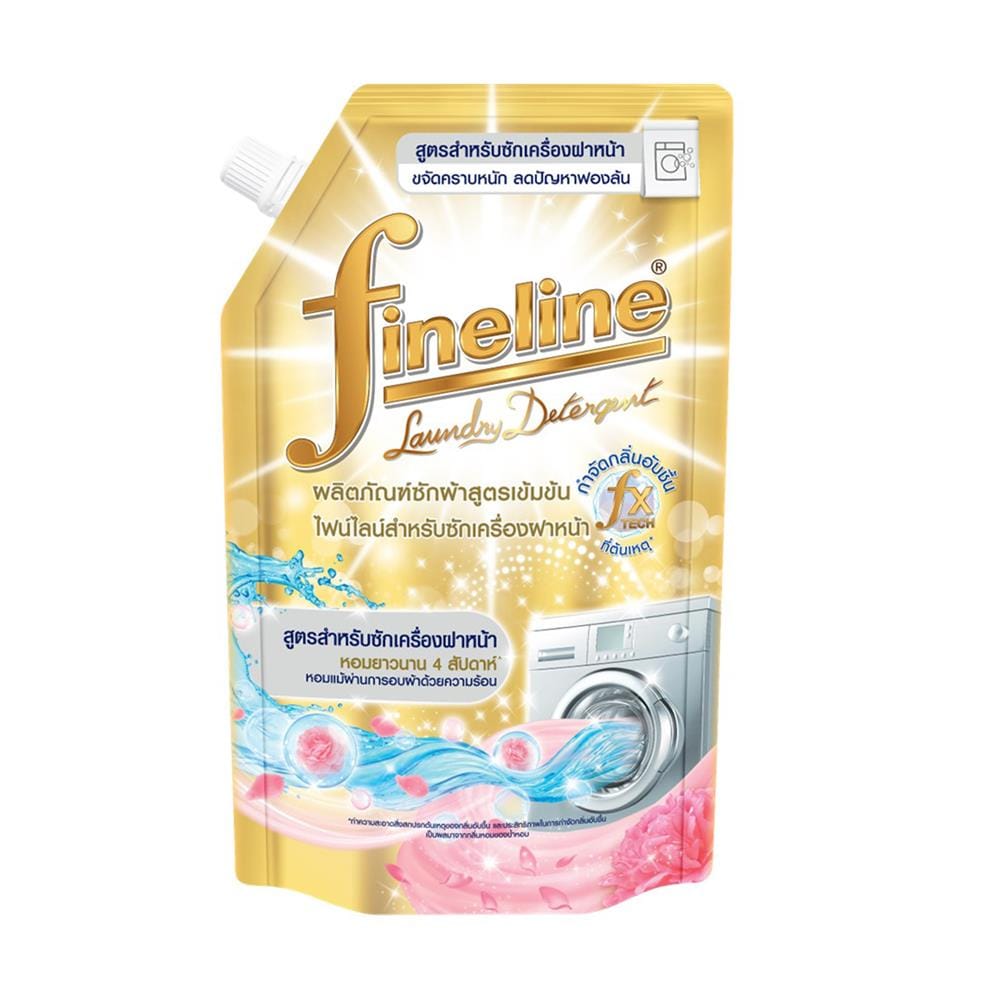 น้ำยาซักผ้าเข้มข้นสำหรับเครื่องฝาหน้า FINELINE 400 มล. สีทอง