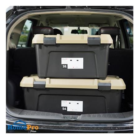 กล่องจัดเก็บท้ายรถ 38 ลิตร STACKO CARGO สีดำ/น้ำตาล_5