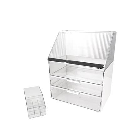 กล่องลิ้นชักจัดเก็บเครื่องสำอาง STACKO BREIS 30x20.5x37.5 สีใส_4