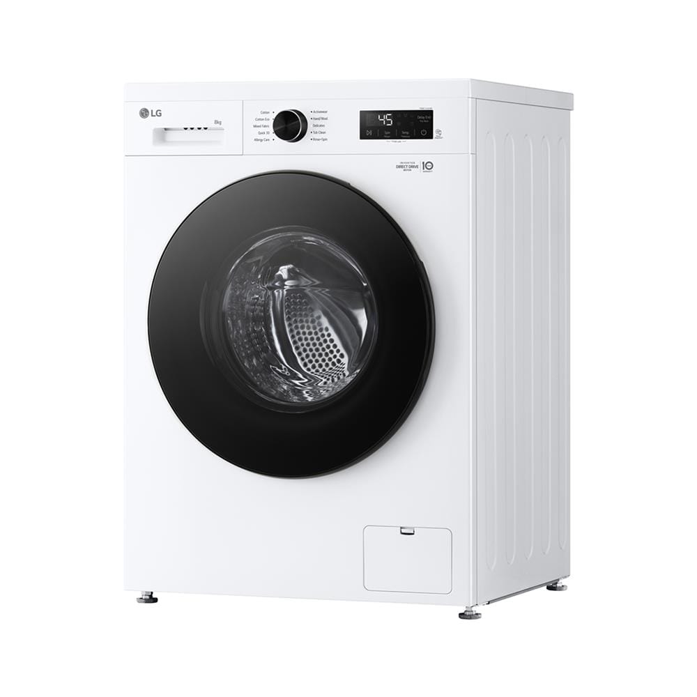 เครื่องซักผ้าฝาหน้า LG FB1208S5W 8 กก. 1200 RPM อินเวอร์เตอร์ สีขาว
