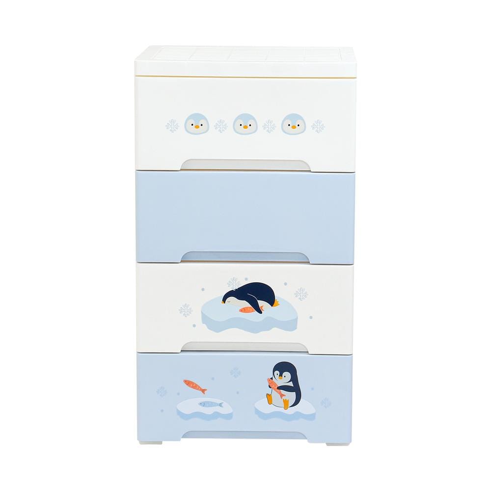 ตู้ลิ้นชัก 4 ชั้น STACKO LITTLE-P 37.6x31.7x69.2 ซม. สีฟ้า/ขาว