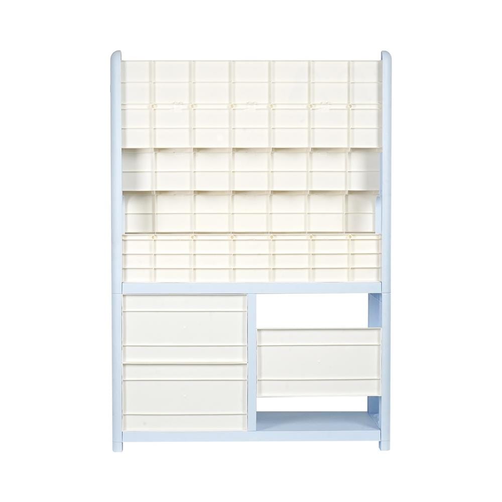 ชั้นวางหนังสือ STACKO LITTLE-P 65x26x93 ซม. สีฟ้า/ขาว