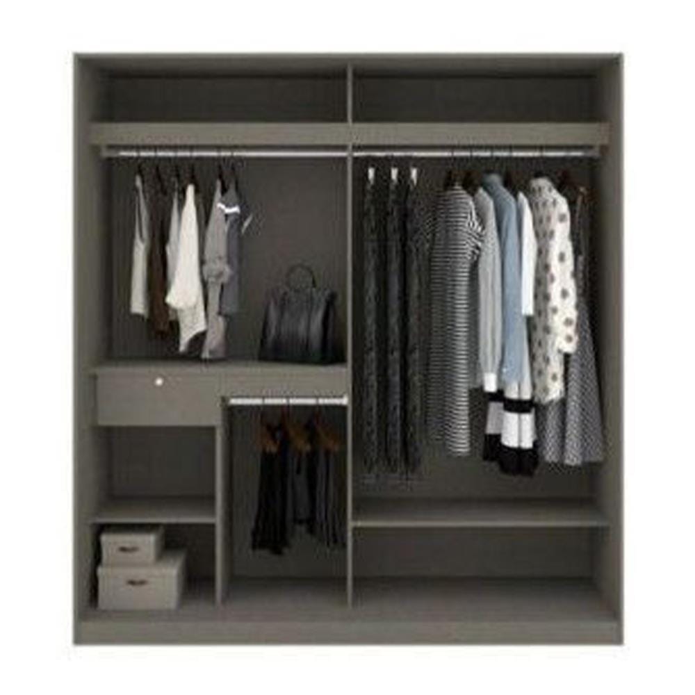 ตู้เสื้อผ้าบานเลื่อน KONCEPT BLOX 19222865 200 ซม. สีน้ำตาล