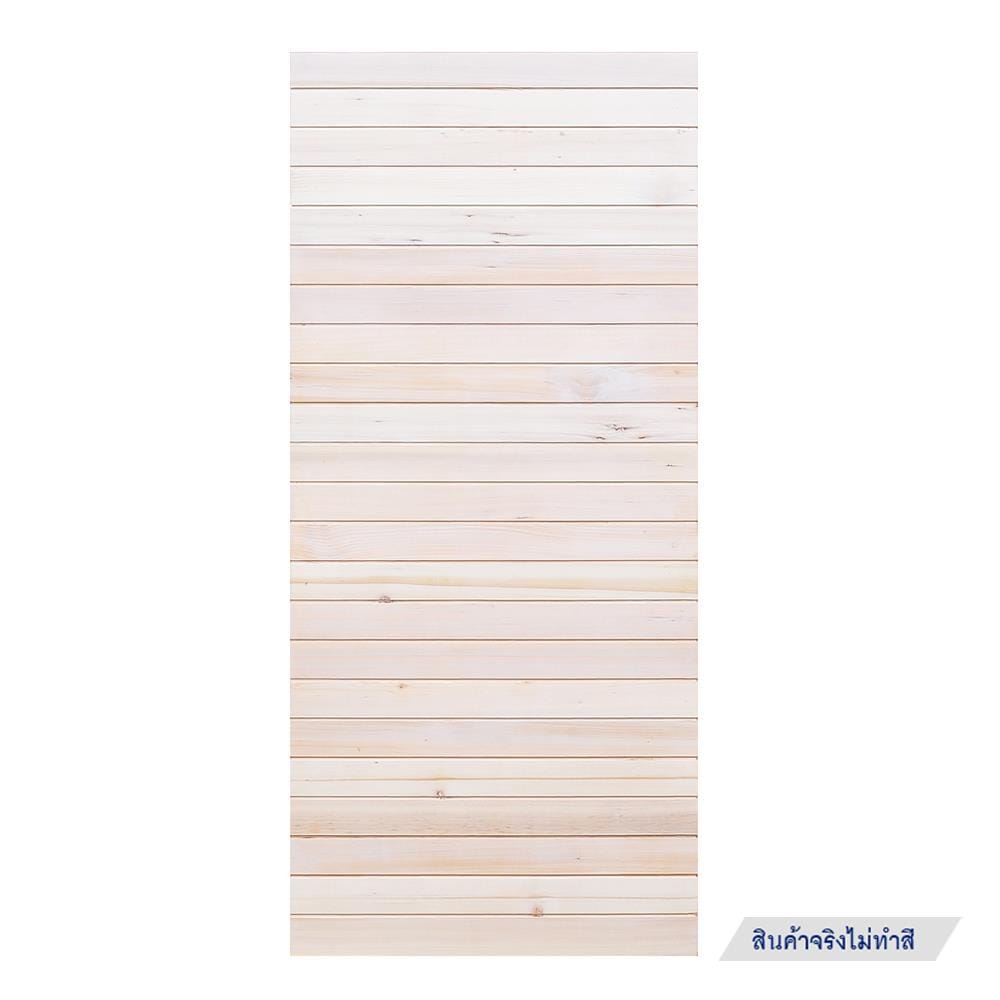 ประตูไม้เฮมล็อกเฟอร์ ไม่เจาะลูกบิด D2D ECO PINE-801 90x200 ซม. สีธรรมชาติ