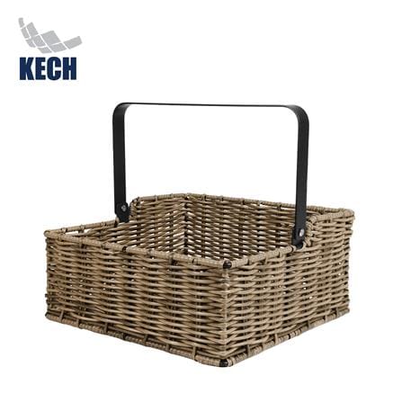 ตะกร้าหวายเทียมทรงสี่เหลี่ยมมีหูหิ้ว KECH HAZEL 26.3x26.3x24.5 ซม._1