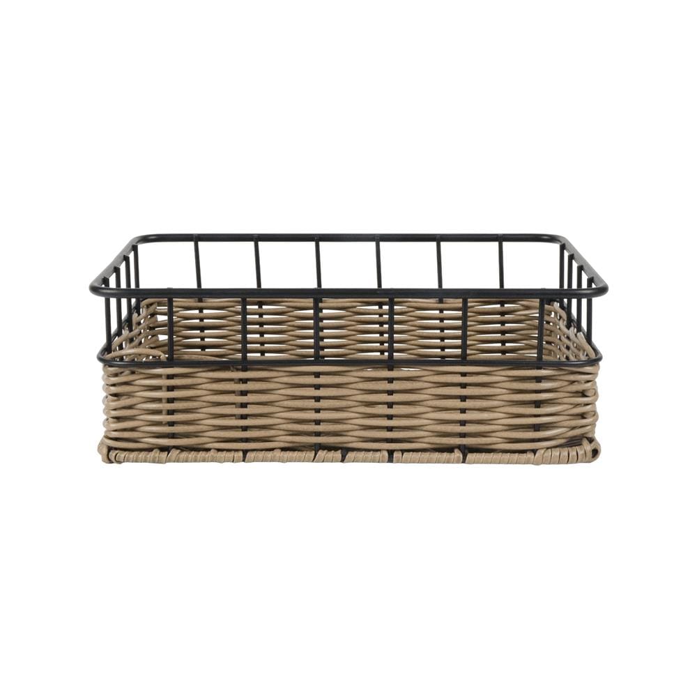ตะกร้าหวายเทียมทรงสี่เหลี่ยมผืนผ้า KECH HAZEL 25.5x18.6x8.8 ซม.