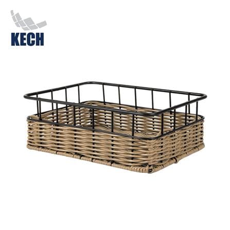 ตะกร้าหวายเทียมทรงสี่เหลี่ยมผืนผ้า KECH HAZEL 25.5x18.6x8.8 ซม._0