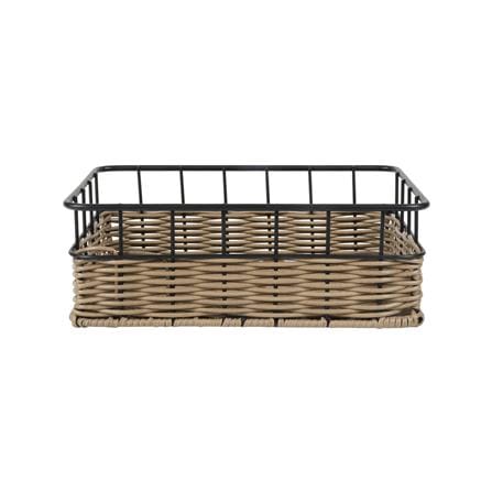 ตะกร้าหวายเทียมทรงสี่เหลี่ยมผืนผ้า KECH HAZEL 25.5x18.6x8.8 ซม._2