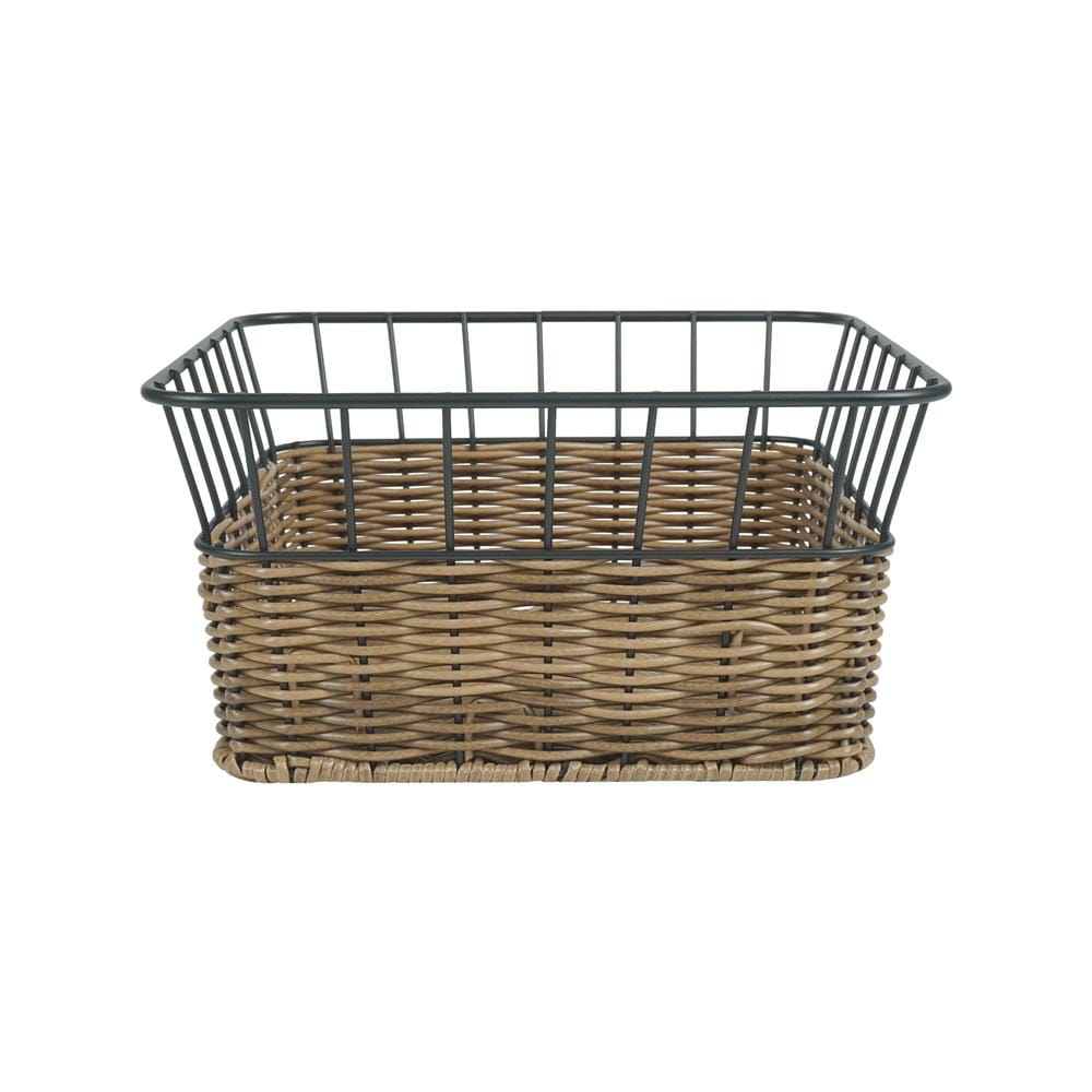 ตะกร้าหวายเทียมทรงสี่เหลี่ยมจัตุรัส KECH HAZEL 26.7x26.7x13.8 ซม.