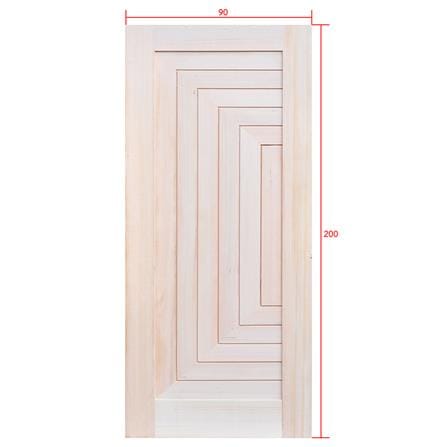 ประตูไม้เฮมล็อกเฟอร์ ไม่เจาะลูกบิด D2D-312 90x200 ซม. สีธรรมชาติ_4