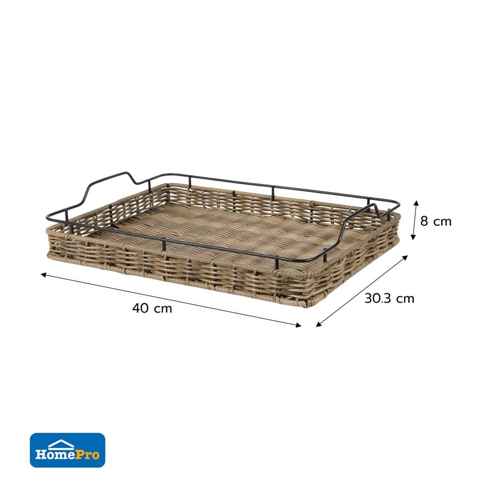 ถาดเสิร์ฟหวายเทียม KECH HAZEL 40x30.3x8 ซม.