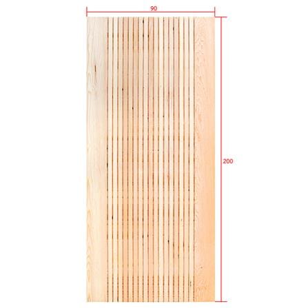 ประตูไม้เฮมล็อกเฟอร์ ไม่เจาะลูกบิด D2D ECO PINE-064 90x200 ซม. สีธรรมชาติ_4