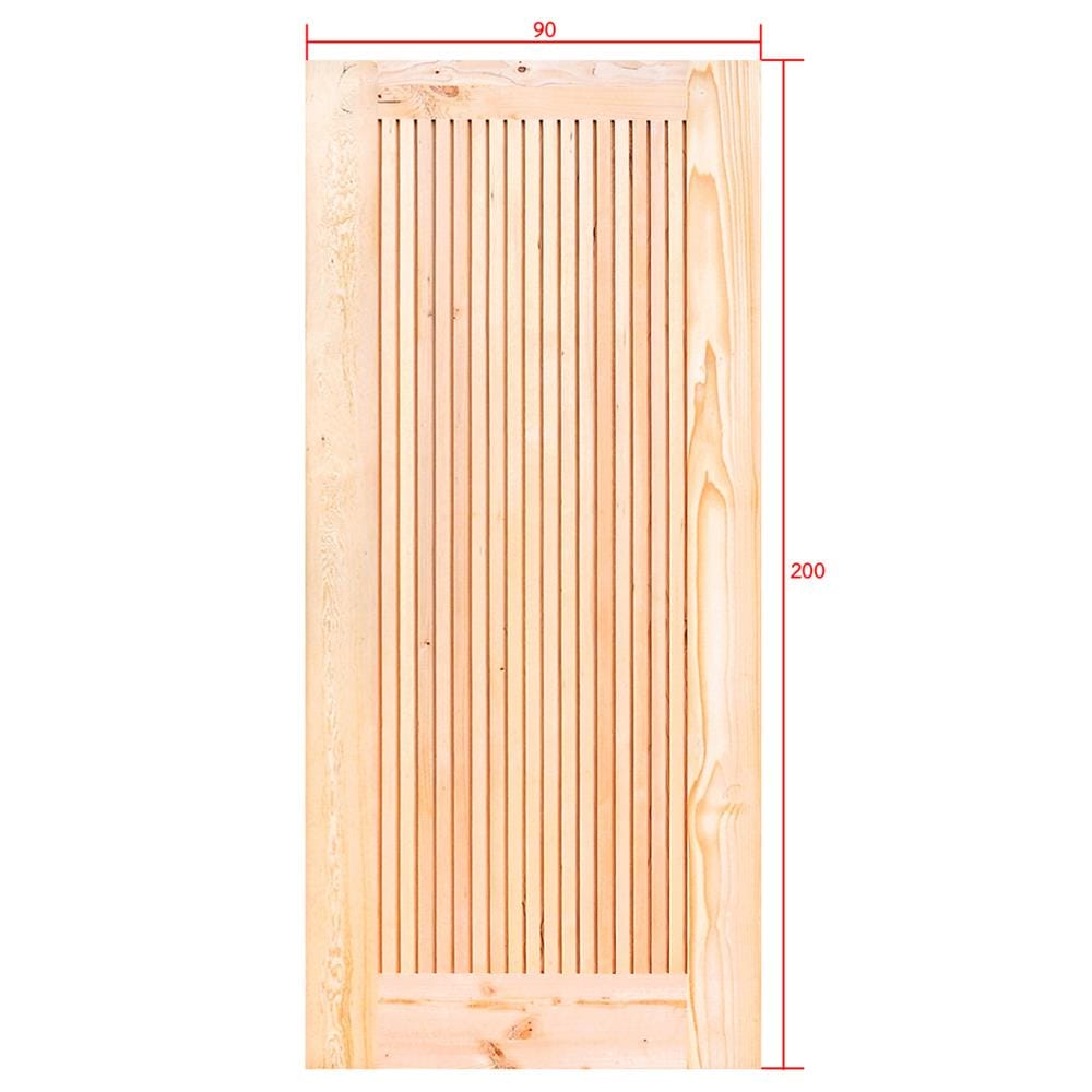 ประตูไม้เฮมล็อกเฟอร์ ไม่เจาะลูกบิด D2D ECO PINE-065 90x200 ซม. สีธรรมชาติ