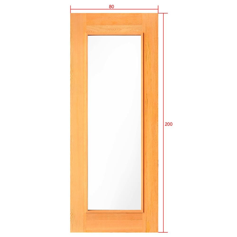 ประตูไม้ดักลาสเฟอร์ ไม่เจาะลูกบิด D2D-418 80x200 ซม. สีธรรมชาติ