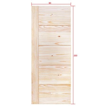 ประตูไม้สนนิวซีแลนด์ ไม่เจาะลูกบิด D2D ECO PINE-805 80x200 ซม. สีธรรมชาติ_4
