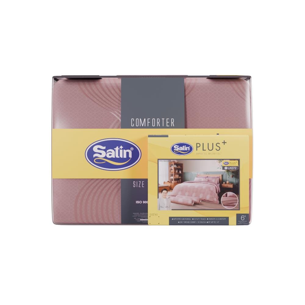 ชุดผ้าปูที่นอน 6 ฟุต (ชุด 6 ชิ้น) SATIN PLUS LUCKY ME LUCKY MORE LK072