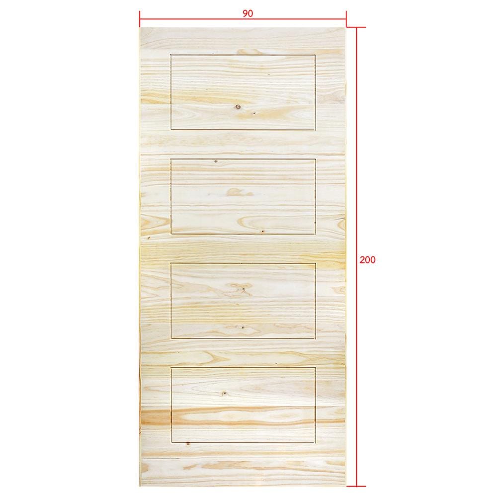 ประตูไม้สนนิวซีแลนด์ D2D ECO PINE-811 90x200 ซม. สีธรรมชาติ ไม่เจาะลูกบิด