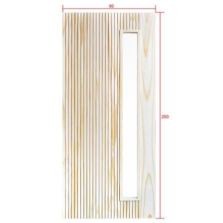 ประตูไม้สนนิวซีแลนด์ ไม่เจาะลูกบิด D2D D2D-912 90x200 ซม. สีธรรมชาติ_4