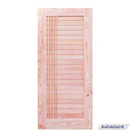 ประตูไม้สนแดง ไม่เจาะลูกบิด D2D EZERO-39 90x200 ซม. สีธรรมชาติ_0