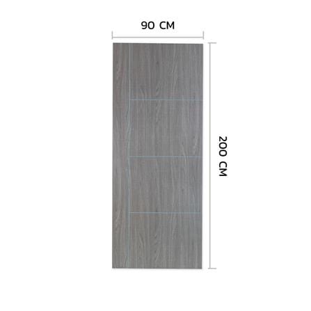 ประตูภายในเมลามีน ไม่เจาะลูกบิด METRO MD556 90x200 ซม. เซาะร่อง สี COMBI GREY_3