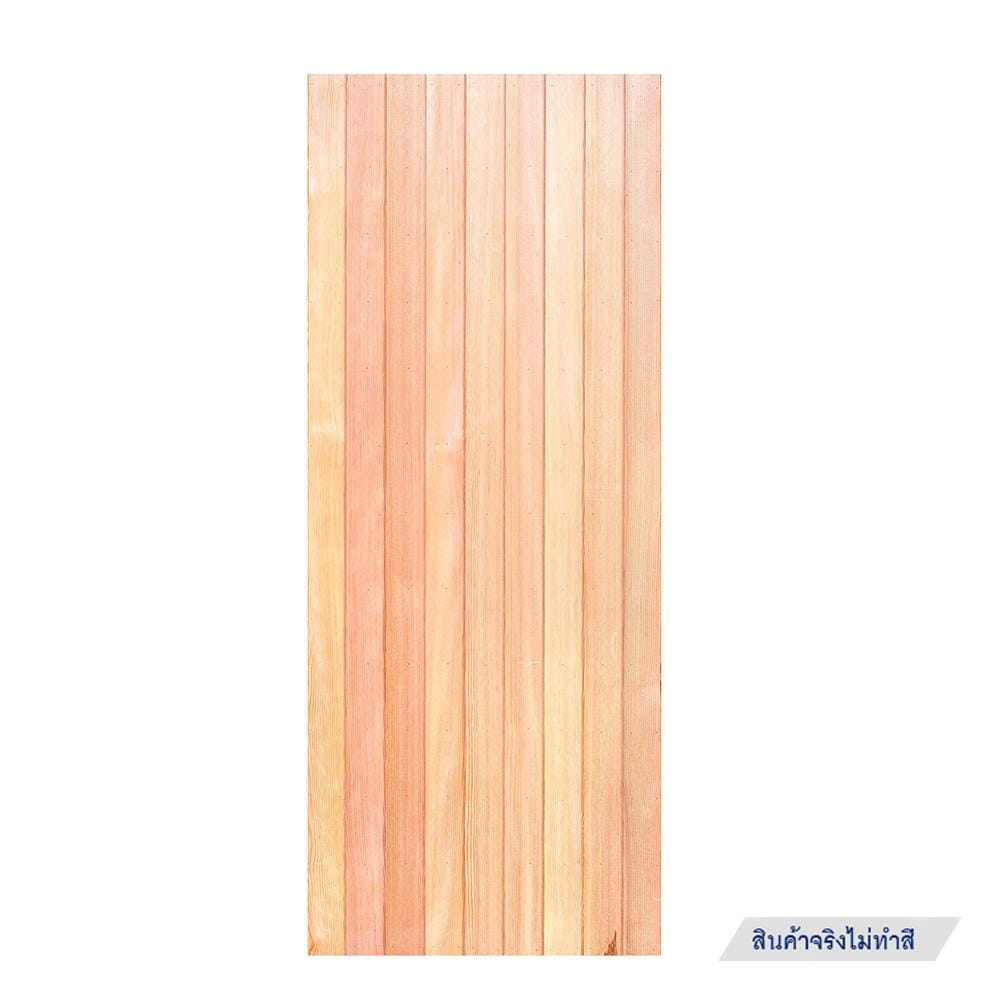 ประตูไม้ดักลาสเฟอร์ ไม่เจาะลูกบิด D2D EcoPine-802 80x200 ซม. สีธรรมชาติ