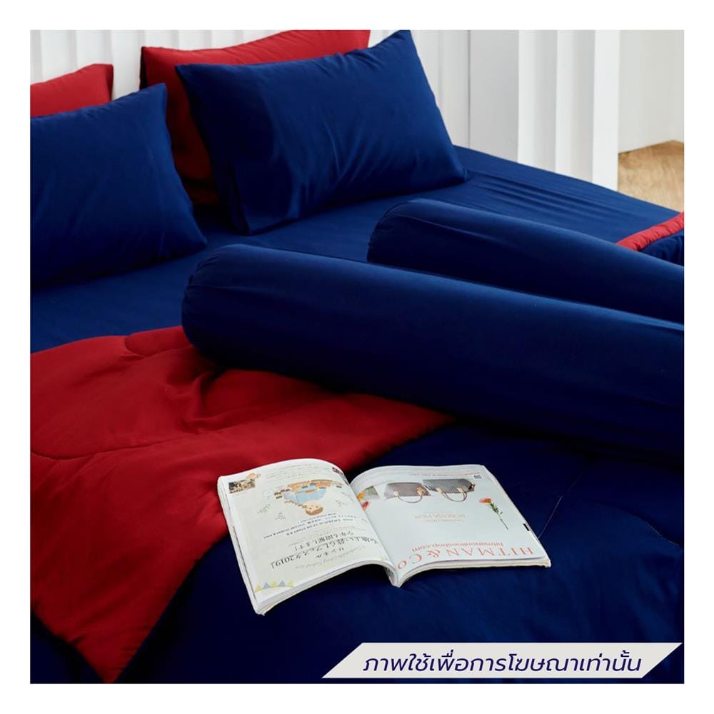 ชุดผ้าปูที่นอน 6 ฟุต (ชุด 6 ชิ้น) SANTA BEDDING สี BLUE/RED