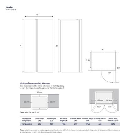 ตู้เย็น SIDE BY SIDE ELECTROLUX ESE5100B-B 17.8 คิว สีดำ อินเวอร์เตอร์_7