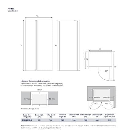 ตู้เย็น SIDE BY SIDE ELECTROLUX ESE6205B-B 22.0 คิว กระจกดำ อินเวอร์เตอร์_7