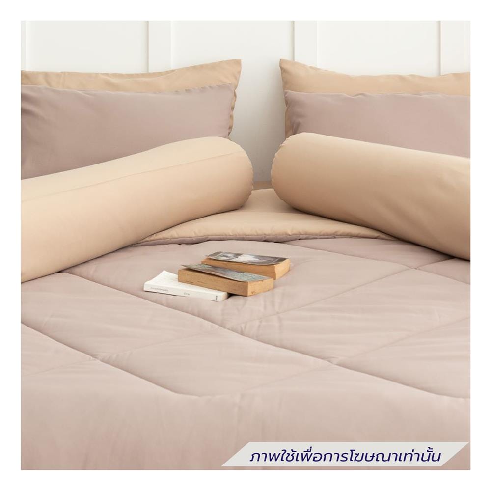 ชุดผ้าปูที่นอน 5 ฟุต (ชุด 6 ชิ้น) SANTA BEDDING สี BROWN/CREAM