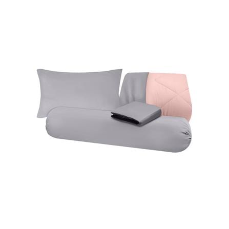 ชุดผ้าปูที่นอน 3.5 ฟุต (ชุด 4 ชิ้น) SANTA BEDDING สี GREY/PINK_5