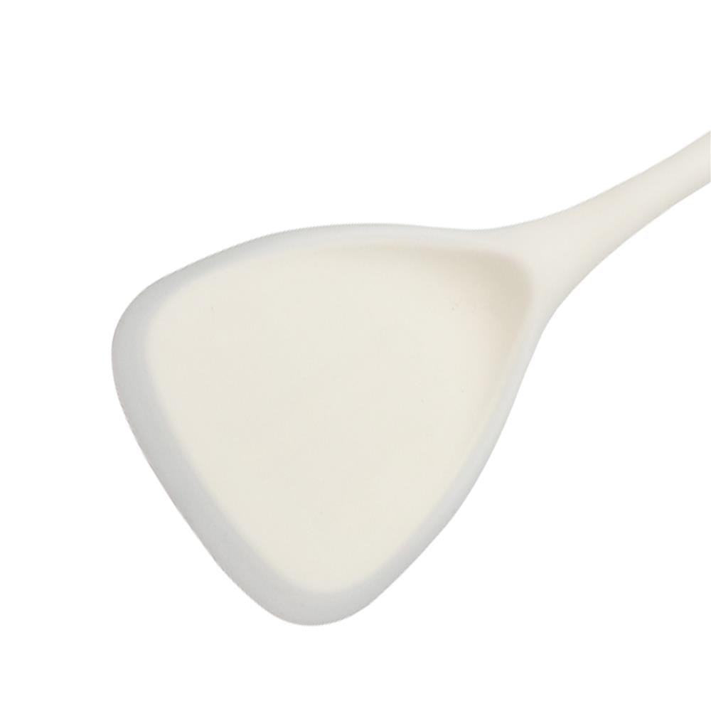 ตะหลิวซิลิโคนด้ามไม้ KECH ZC-MGK1 สีขาว/น้ำตาล