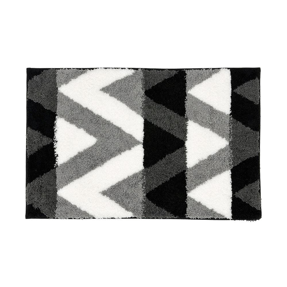 พรม HOME LIVING STYLE ZIGZAG 45x70 ซม. สีดำ