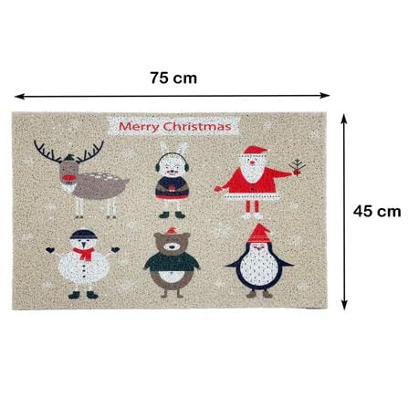 พรมเช็ดเท้าดักฝุ่น HOME LIVING STYLE MERRY 45X75 ซม. สีเบจ_8