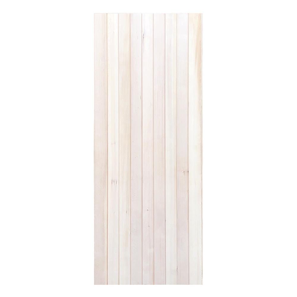 ประตูไม้เฮมล็อกเฟอร์ ไม่เจาะลูกบิด D2D ECOPINE-802 80x200 ซม. สีธรรมชาติ