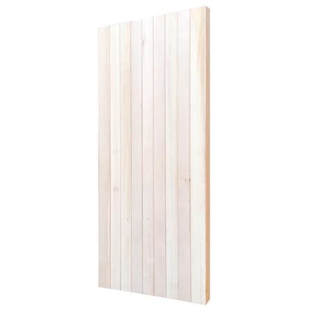 ประตูไม้เฮมล็อกเฟอร์ ไม่เจาะลูกบิด D2D ECOPINE-802 80x200 ซม. สีธรรมชาติ_1