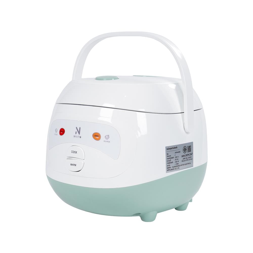 หม้อหุงข้าว MANUAL NIKITO MF4403N 1 ลิตร สีเขียว
