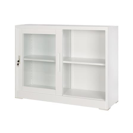 ตู้เหล็ก บานเลื่อนกระจก FURDINI KULLEN FYD-W002 120 ซม. สีขาว_5