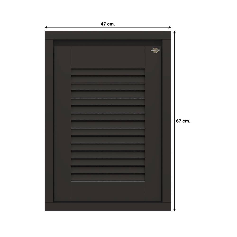 บานซิงค์เดี่ยวเกล็ดนอน JUPITER GRAND BROWN 47x67 ซม.